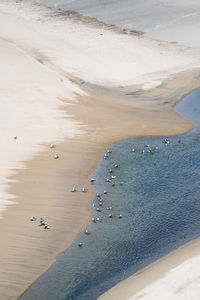 High angle view of beach