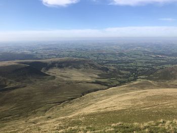 High angle view of landscape against sky