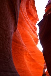 Low angle view of rock formation