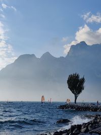 Scenic view of sea against sky