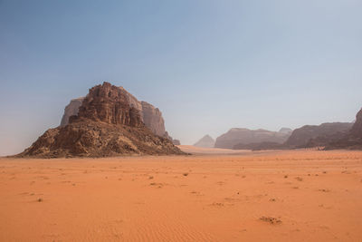 Sand dunes in wadi rum desert, jordan, middle east