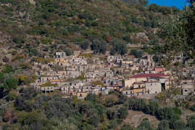 High angle view of townscape