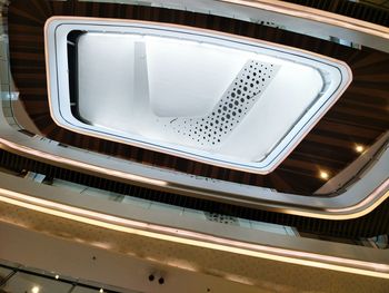 Low angle view of illuminated staircase in building