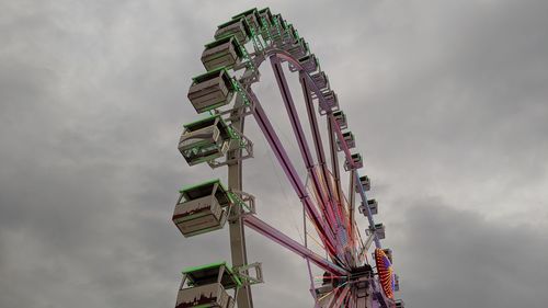 Low angle view of ferris wheel against sky