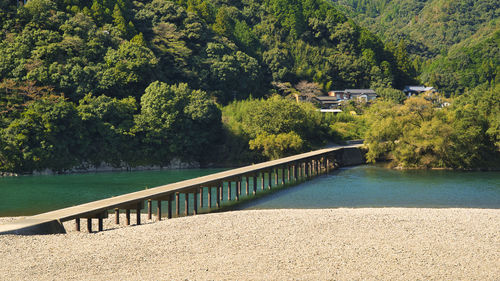 Clear stream of shimanto river in fall