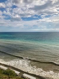 Scenic view of sea against sky