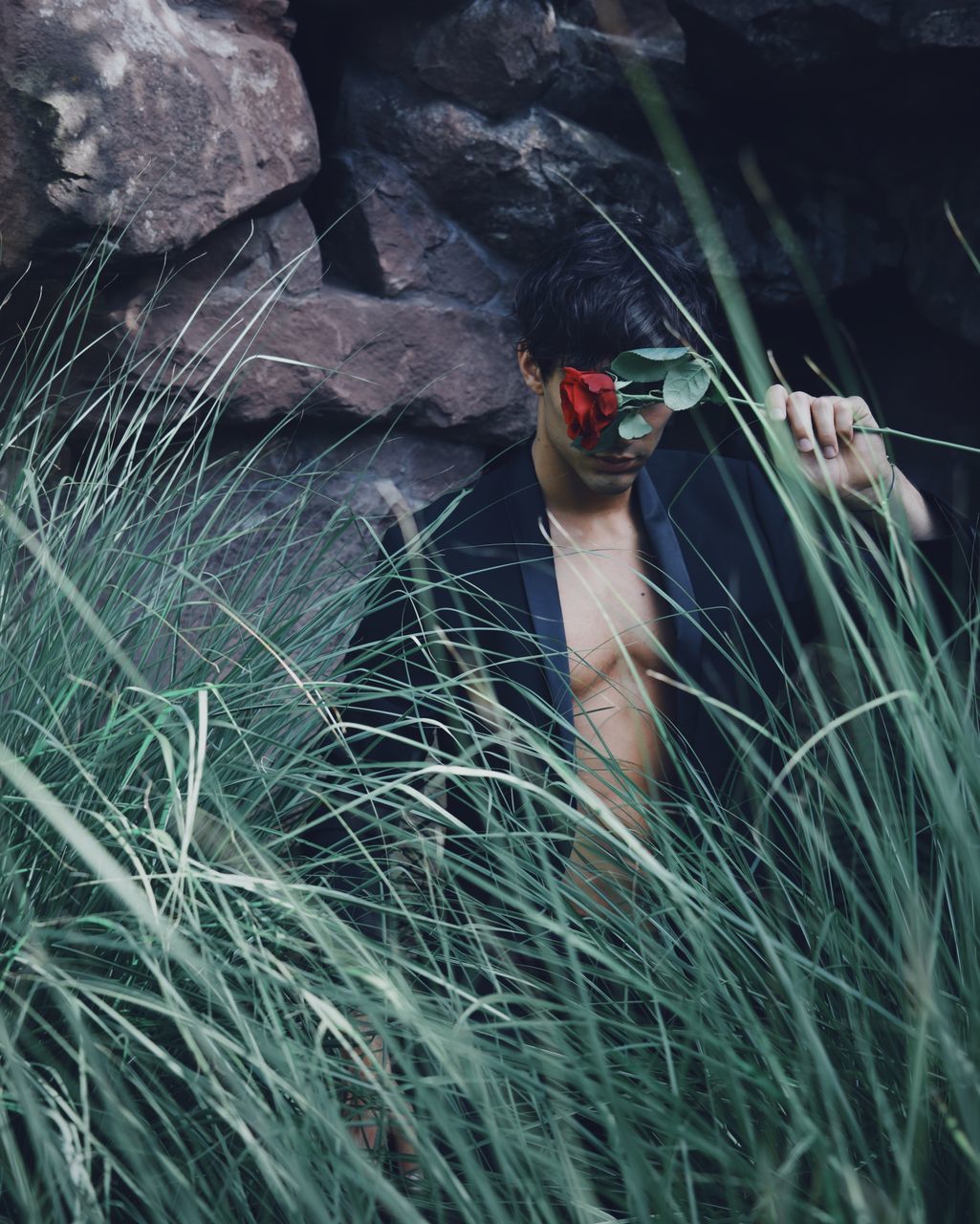 plant, one person, nature, grass, land, day, leisure activity, adult, outdoors, lifestyles, women, young adult, person, beauty in nature, green, water