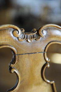 Close-up of a wood chair