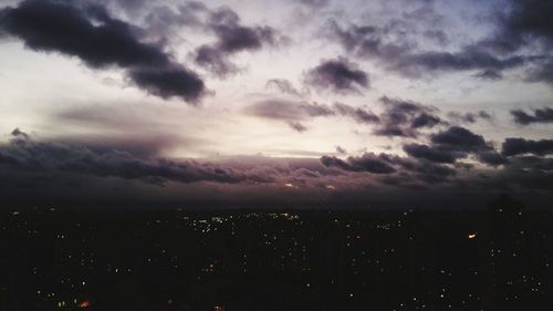 Cloudy sky over city