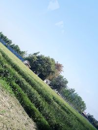 Scenic view of land against sky