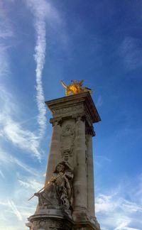 Low angle view of statue