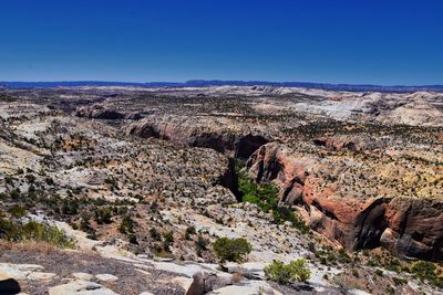 Escalante petrified forest state park views from hiking trail of the surrounding area lake utah