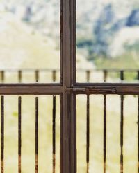 Close-up of window against building