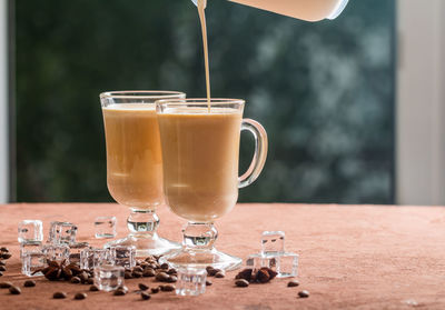 Close-up of coffee on table