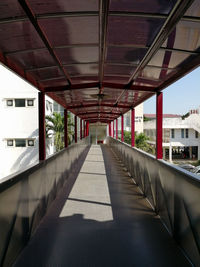 View of empty railway bridge