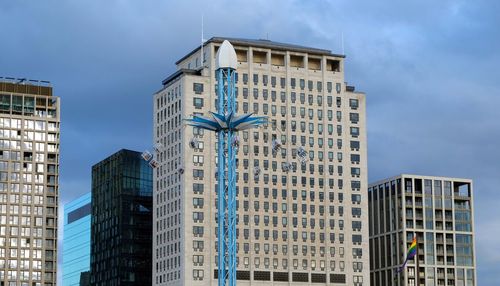 Low angle view of buildings against sky