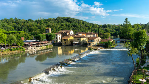 Scenic view of borghetto - valeggio sul mincio - verona - italy