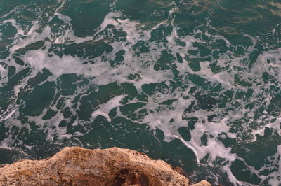 High angle view of sea shore