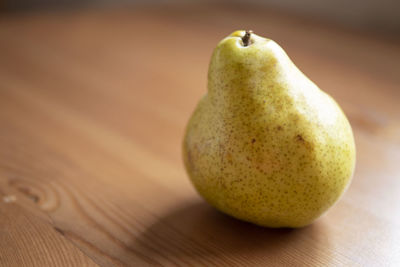 Close-up of apple on table