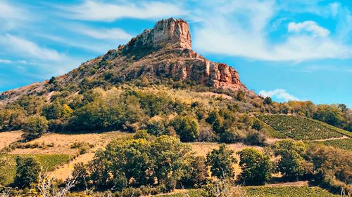 Scenic view of mountain against sky