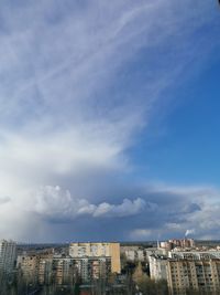 Low angle view of buildings against sky