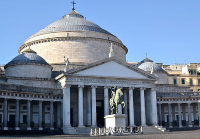 Exterior of temple against building