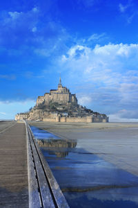 Beautyful view of the mont saint michel normandy.