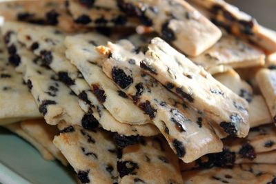 Close-up of garibaldi biscuits