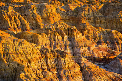 The wucai city scenic area near urumqi, xinjiang, has a magnificent and dazzling danxia landform.