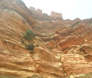 Low angle view of mountain range