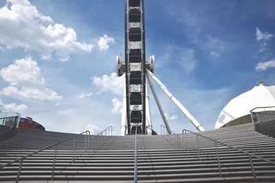 Low angle view of modern buildings against sky