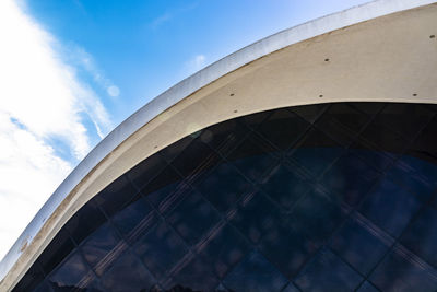 Low angle view of modern building against sky