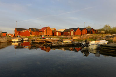 Buildings at water, blekinge, sweden