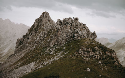 Scenic view of rocky mountains against sky