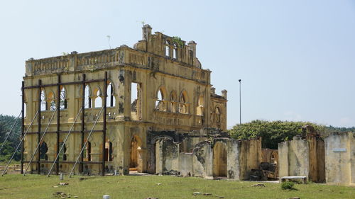 Old building against clear sky