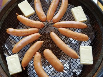 High angle view of dessert in container