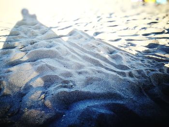 Close-up of snow on land