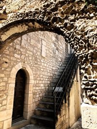 Stone wall of old building