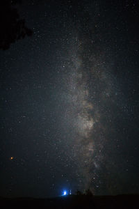 Low angle view of stars in sky at night