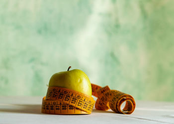 Close-up of apple on table