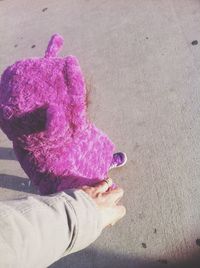 Man with daughter on beach