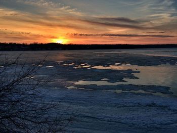 Scenic view of snow covered landscape