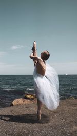 Ballerina on the sea