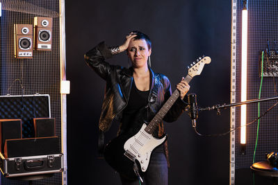 Young man playing guitar