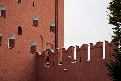 Low angle view trinity tower of moscow kremlin