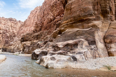 Rock formations in water