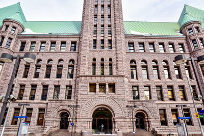 Low angle view of building against sky