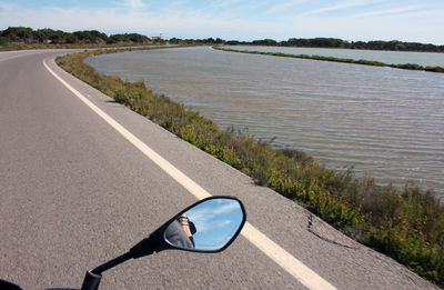 Road by lake