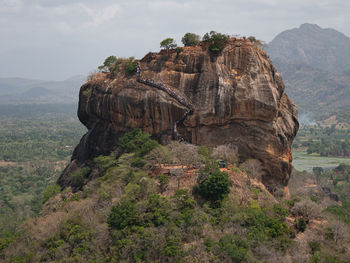 Rock formations on landscape