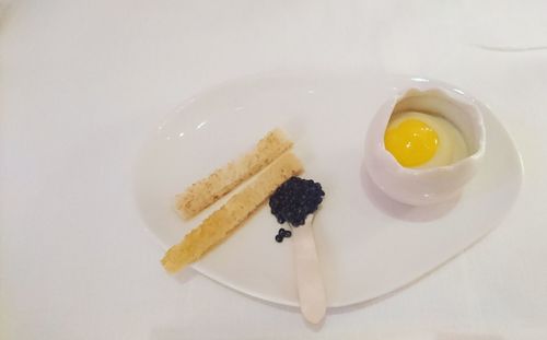 Close-up of dessert served in plate